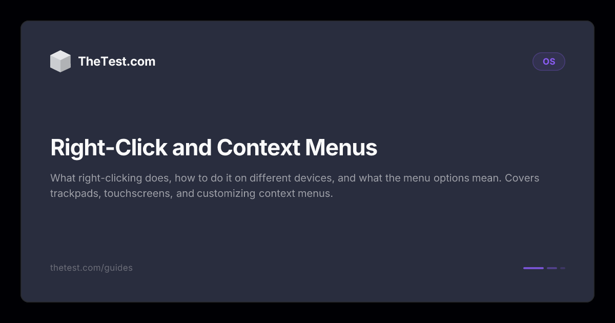 Right-Click and Context Menus - TheTest