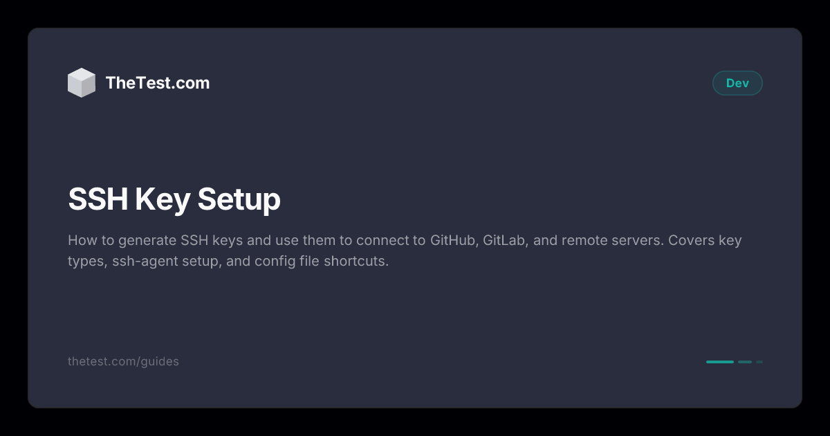 Where Is Setup Key SSH Key Setup - TheTest